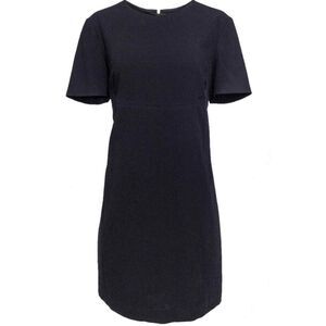 Trina Turk Black‎ Crepe Short Sleeve Lined Shift Dress Sz 0